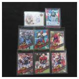 Eight (8) Signed Football Rookie Cards