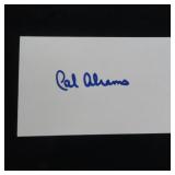 Cal Abrams Signed Card with PSA COA