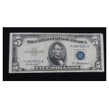 1953 A $5 Silver Certificate, Blue Seal