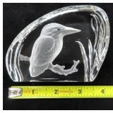 3.25'H Wedgwood Crystal Bird Paperweight