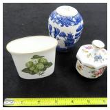 (3) Pieces: Bone China (England) and Blue Willow