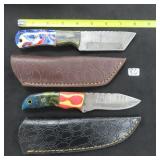 TWO (2) Knives, Damascus Blade Included