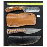 TWO (2) Knives, Damascus Blade Included