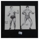 TWO (2) Vintage Wrestling Promo Cards