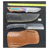 TWO (2) Knives, Damascus Blade Included