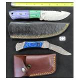TWO (2) Knives, Damascus Blade Included