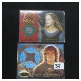 TWO Lord of The Rings Movie Memorabilia Cards