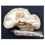 8'x11' Painted Mushroom on Bark, Signed Beaver '06