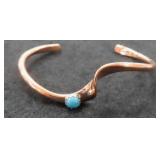 Copper Cuff made by Yolanda Skeets (Navajo)