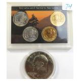 Westward Journey Nickel Display and Bic. IKE $