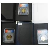 Three (3) ICG/ANACS Graded Presidential Dollars