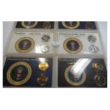 SIX (6) Presidential $ Displays incl. Gold