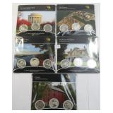 Five (5) ATB Quarter Displays incl. Proof Coins