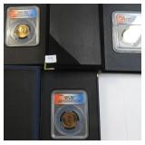 Three (3) ICG/ANACS Graded Presidential Dollars