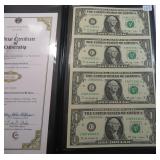 UNCUT Sheet of $1 2009 FRN