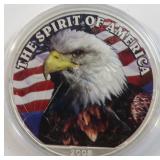 2008 Colorized Silver Eagle, One Oz Silver