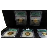 Five (5) 2007-S PROOF 70DCAM U.S. Dollars