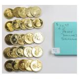 Twenty-Five (25) PROOF Sacagawea Dollars