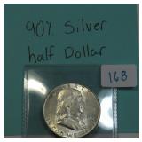 Silver Franklin Half Dollar, $11.77 Melt 3-7-25