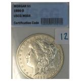 1886-O Silver Morgan Dollar MS64
