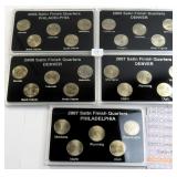 five (5) Satin Finish State Quarter Sets