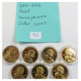Seven (7) Sacagawea Proof $1 Coins