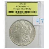 1896-O Silver Morgan Dollar