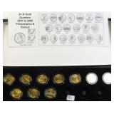TEN (10) Gold Plated State Quarters in Display