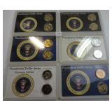 SIX (6) Presidential $ Displays incl. Gold