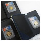 Three (3) ICG/ANACS Graded Presidential Dollars
