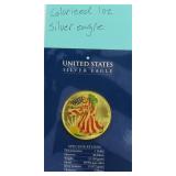 Colorized Silver Eagle, One Ounce Fine Silver