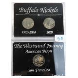 Buffalo and Bison Nickel Displays