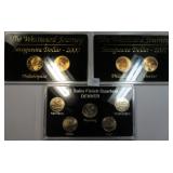 Three (3) Coin Displays incl. Dollar Coins