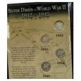 Mercury Silver Dime Date Run in Display