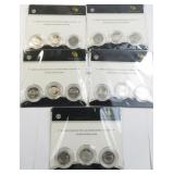 Five (5) ATB Quarter Displays incl. Proof Coins