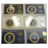 SIX (6) Presidential $ Displays incl. Gold