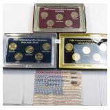 Three (3) State Quarter Sets, ONE is Gold Plated
