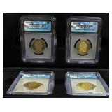 Four (4) Coin PR69DCAM 2007 Presidential $ Set