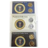 Three (3) Presidential $ Displays incl Gold &