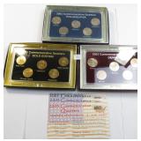 Three (3) State Quarter Sets, ONE is Gold Plated