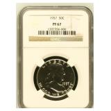 1957 Franklin Half Dollar NGC Proof-67 $70 Guide