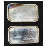 TWO (2) Vintage One Ounce .999 Fine Silver Bars