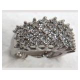 10K White Gold Ring with .38ctw in round