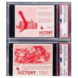 TWO (2) 1940 V406 Victory Gum Cards PSA Graded