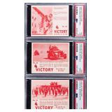 Three (3) 1940 V406 Victory Gum Cards PSA Graded