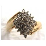 10KT Gold Ring with Diamonds