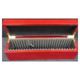 13'L Wooden Graded Coin Box, 25 Coins