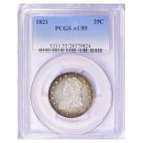 1821 Capped Bust Quarter PCGS AU-55 (Toned) $3500