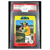 1975 Topps Mini #329 Ted Kubiak PSA 8