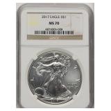 2017 $1 Silver Eagle MS70 NGC
